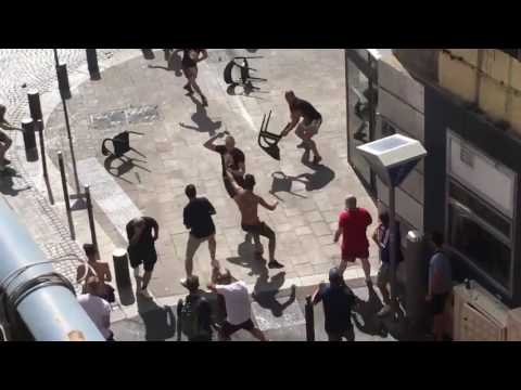 England vs Russia fans Fight in streets EURO 2016 HD