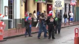 New Orleans trip December 2014 street fight on Bourbon Street