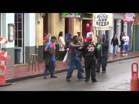 New Orleans trip December 2014 street fight on Bourbon Street