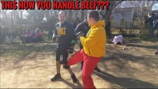 THIS HOW YOU HANDLE BEEF???