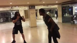 UFC" #MMA fighter forced to fight at train station