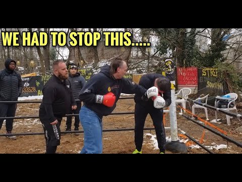 WE HAD TO STOP THIS…. | backyard boxing 🥊
